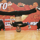 A contestant performs during a regional match of the 2005 Battle of the Year Hip Hop Dance China Contest on May 12, 2005, in Chengdu of Sichuan Province, China. (China Photos/Getty Images)